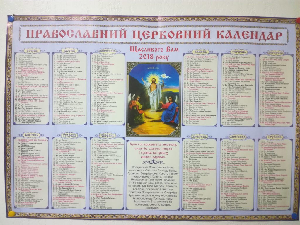 Церковний календар – кожен день свято